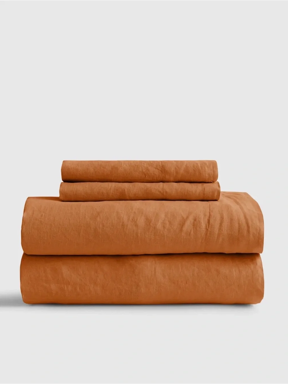 NWOT European Linen Terracotta King Sheet Set - Retail $204